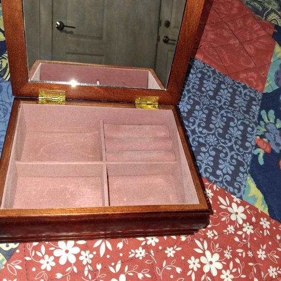 Floral Tapestry in Wooden Jewelry Box - Picture 3 of 7